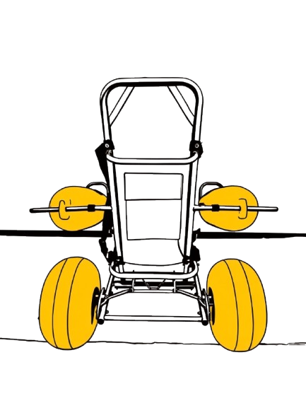 Aquatic floating wheelchair